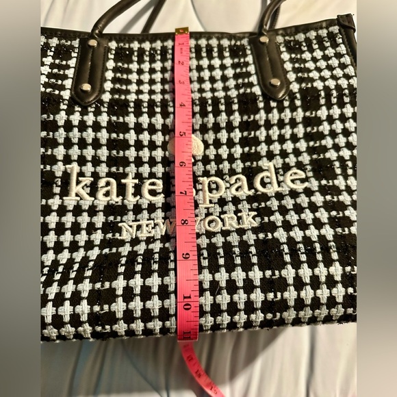 Kate Spade Black, Blue and White Checkered Tote Bag - Picture 12 of 14